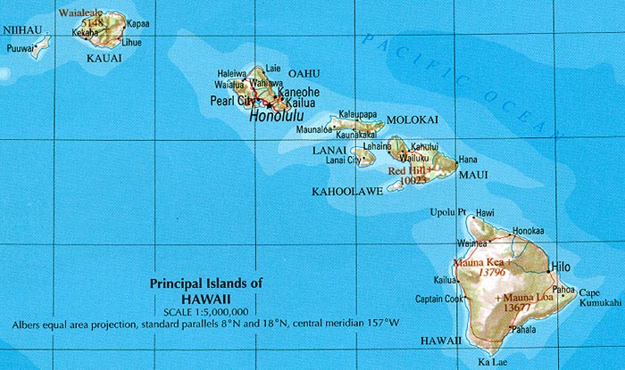 hawaii map of islands