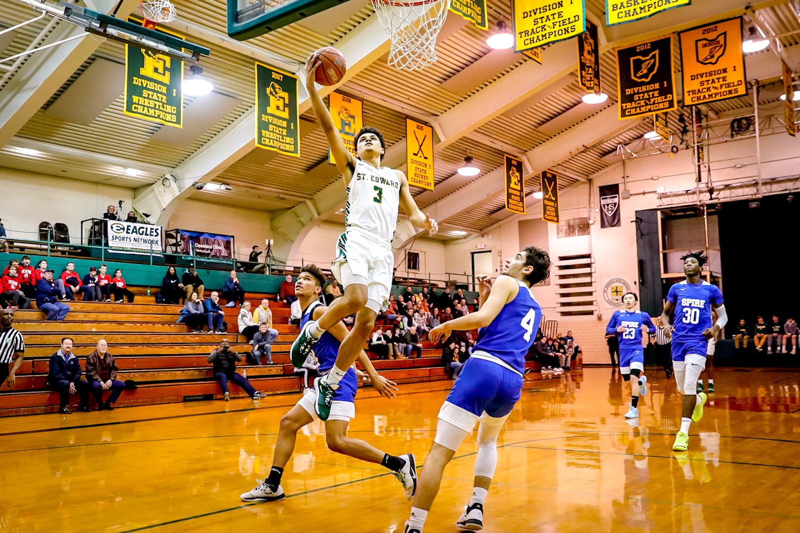 St. Edward Basketball In a District Semifinal, No. 1 St. Edward