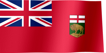The waving flag of Manitoba (Animated GIF)