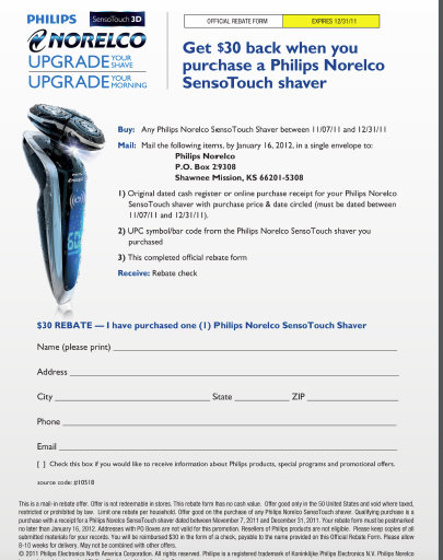 Barbara s Beat Save 5 On Philips Norelco Shaver Get 30 Rebate On A 
