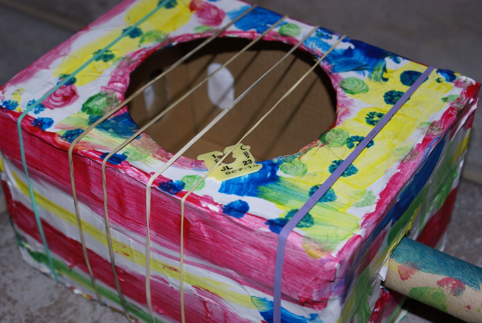 Cookie's Chronicles Wordless(ish) Wednesday Paper Mache Guitar