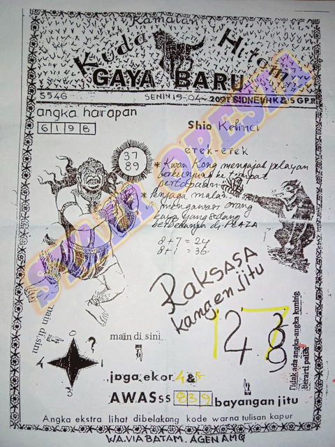 ဪ Kode syair kuda hitam gaya baru  ఔ 