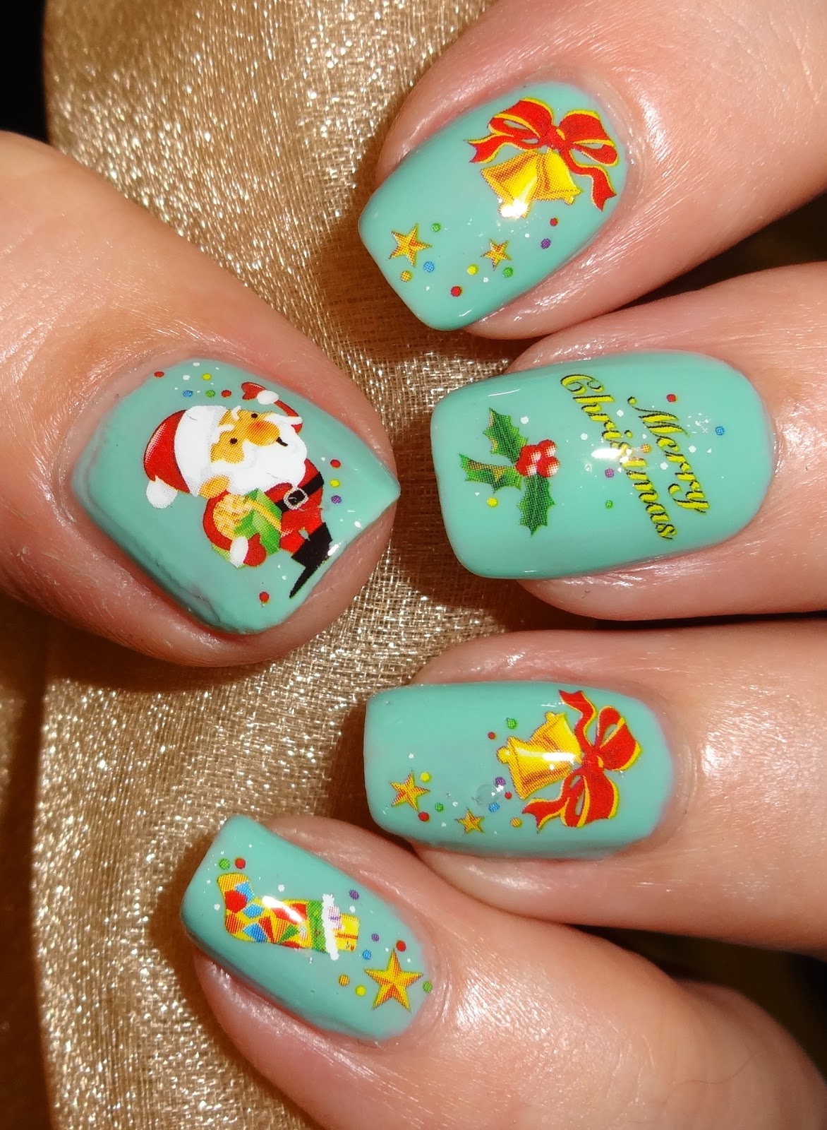 Wendy's Delights: Colourful Christmas Nail Water Decals from Sparkly Nails