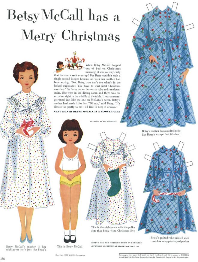 Biography Snippets of Family: Betsy McCall Paper Dolls - Donna and Caren