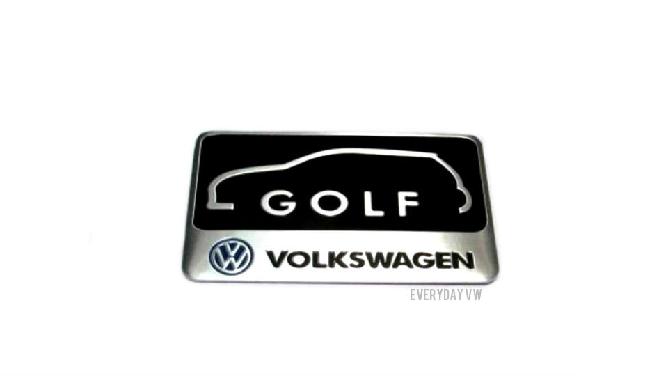 Emblem Volkswagen Golf Untuk Mobil VW Ukuran 8x5.2cm