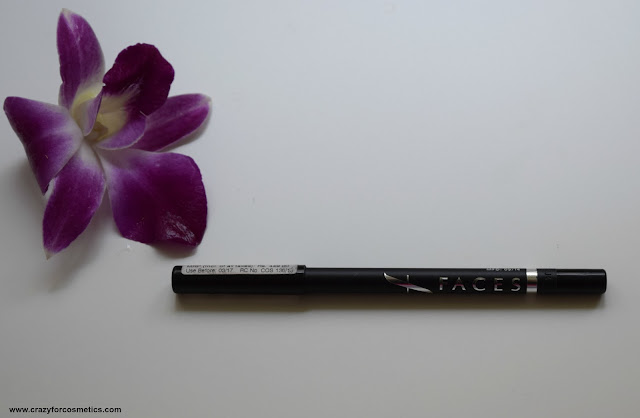 Faces Long Wear eye pencil in Solid black review swatches