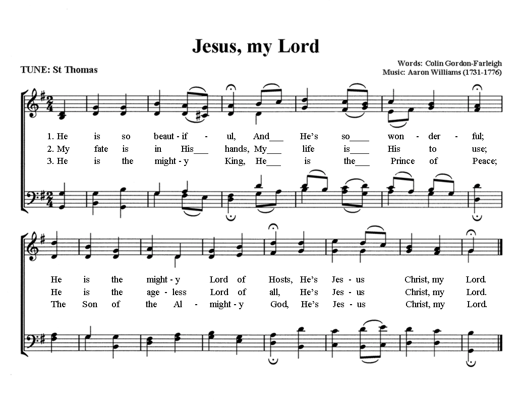 Share My Journey "Jesus, my Lord" A new Hymn for Today