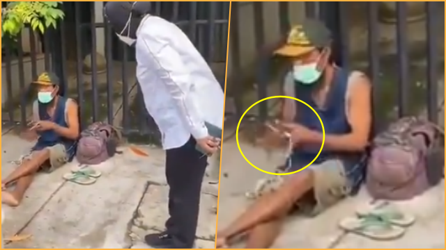 Heboh, Kang Gelandangan Tampak Bawa Smartphone saat Didatangi Risma Blusukan Heboh, Kang Gelandangan Tampak Bawa Smartphone saat Didatangi Risma Blusukan