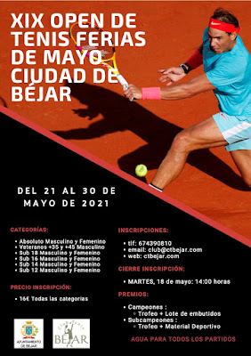 El club de tenis y de pádel Béjar prepara sus competiciones de las Ferias de Mayo - 6 de mayo de 2021