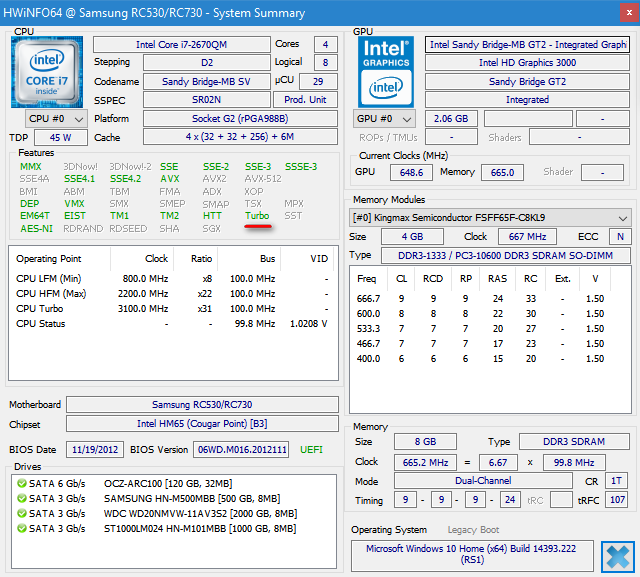 Intel Core I5 2430M Turbo Boost Driver