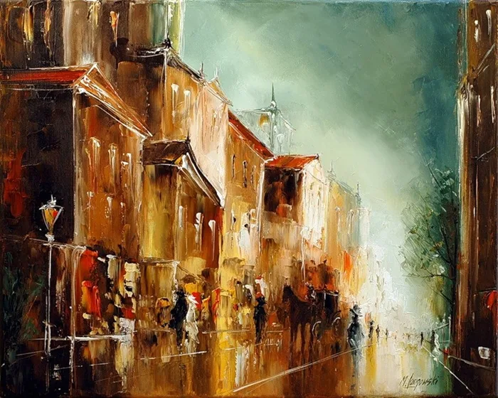 Marek Langowski | Polish Impressionist Landscapes painter | Venice by night