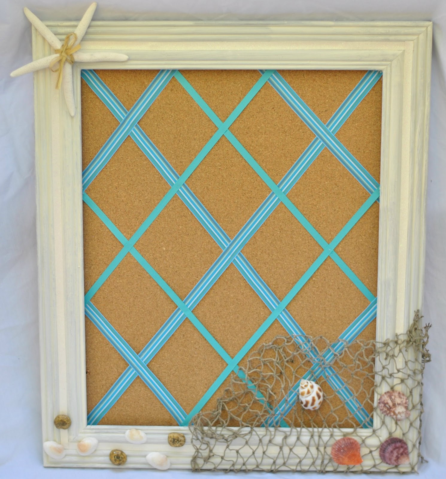 Life With 4 Boys DIY Ribbon Cork Board SummerofJoann