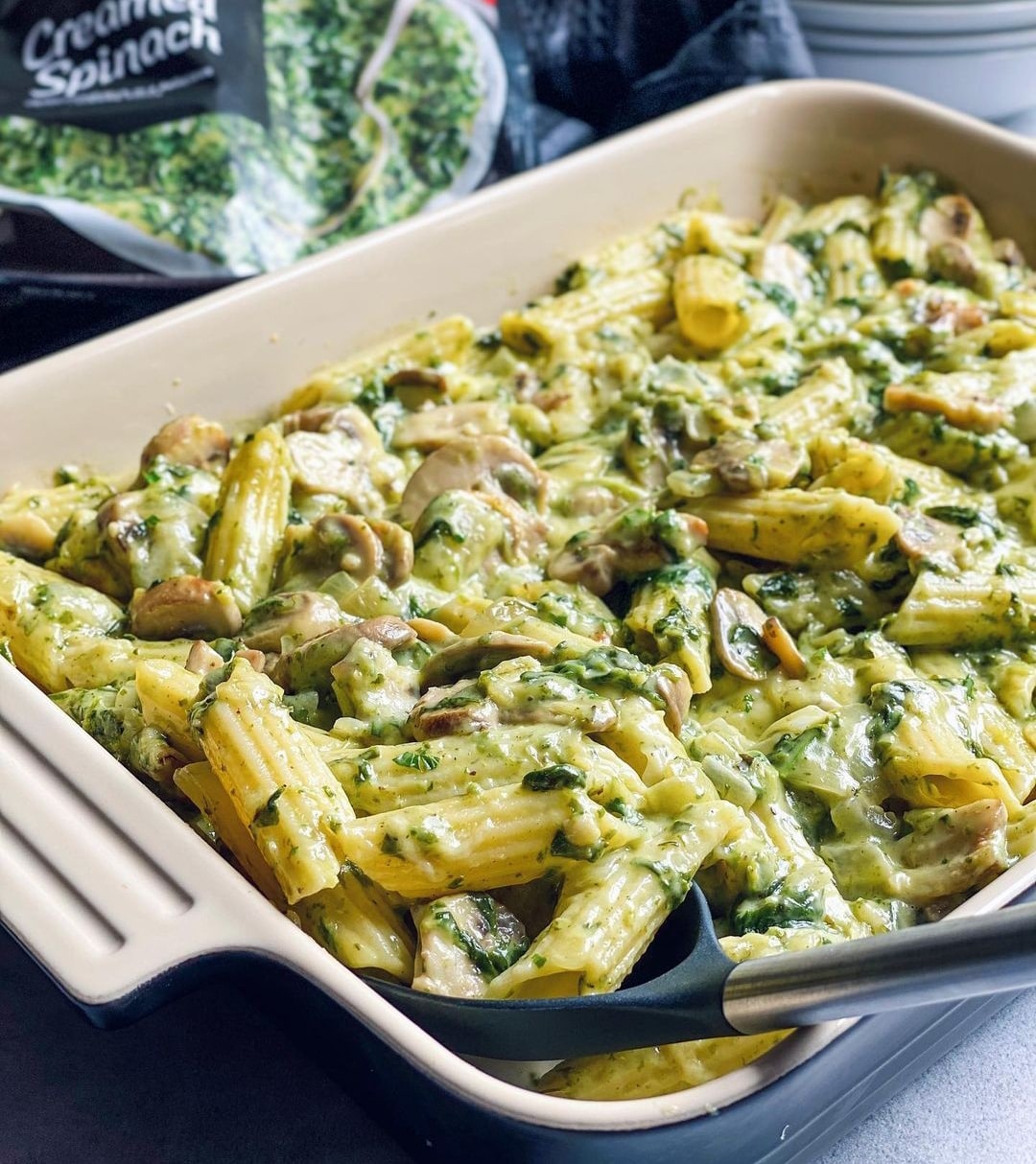 SPINACH & MUSHROOM PASTA BAKE