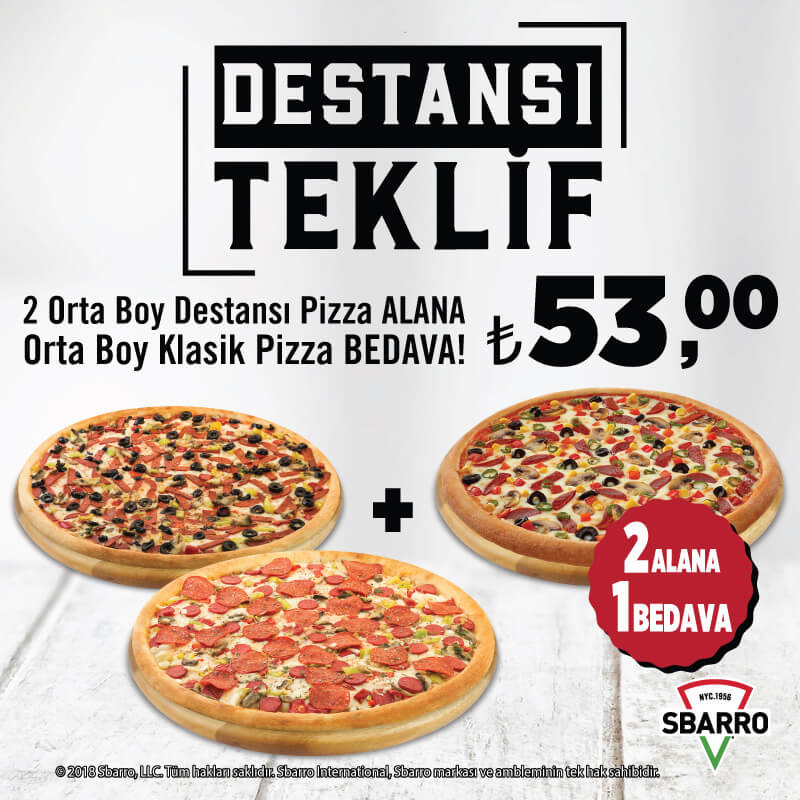 SBARRO PİZZA MENÜ FİYAT LİSTESİ VE KAMPANYALAR Ne Kadara Yenir?