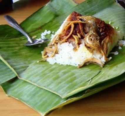 Coconut Fish and Rice Banana Leaf Recipe=