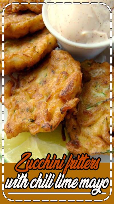 Family Feedbag: Zucchini fritters with chili lime mayo