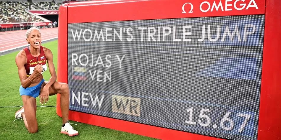Yulimar Rojas gana oro y rompe el récord mundial en el triple salto