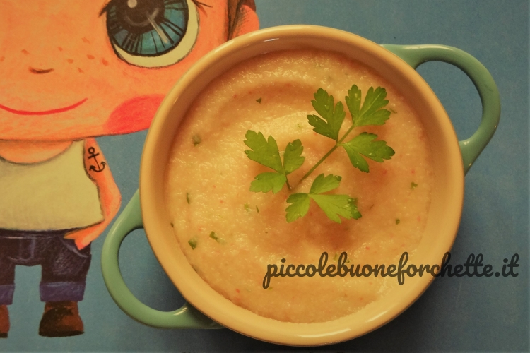 Ricetta semolino con prosciutto cotto e prezzemolo per bambini Piccole buone forchette
