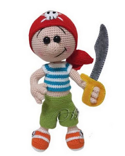 PATRON GRATIS PIRATA AMIGURUMI 48324 👦🏴‍☠️