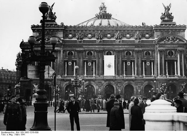 16 March 1941 worldwartwo.filminspector.com Paris Opera Swastikas