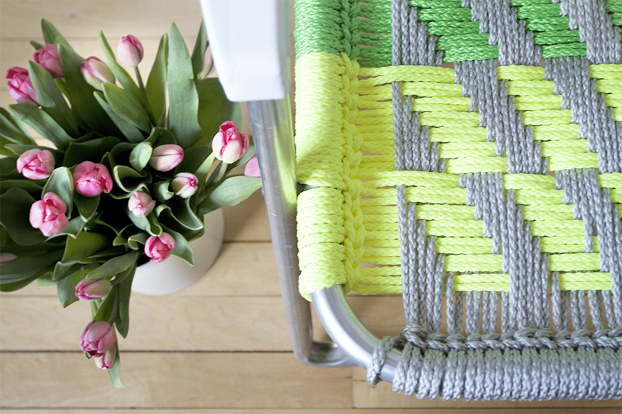 Tina's handicraft WOVEN MACRAMÉ CHAIR TUTORIAL