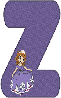 Abecedario Morado con la Princesa Sofía. Purple Alphabet with Sofia the First. 