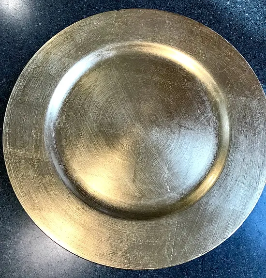 Gold metallic charger plate