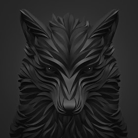09-Black-Wolf-Maxim-Shkret-Digital-Origami-Animal-Art-www-designstack-co