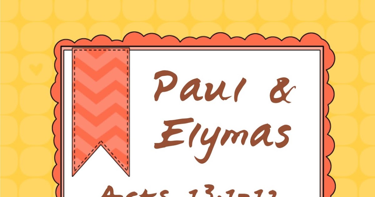Bible Fun For Kids Paul Elymas
