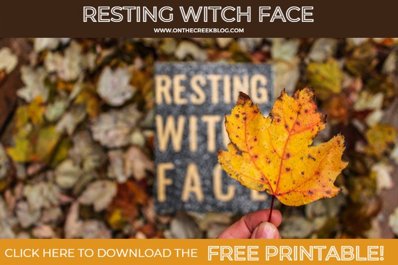 'Resting Witch Face' free printable & canvas art | On The Creek Blog // www.onthecreekblog.com