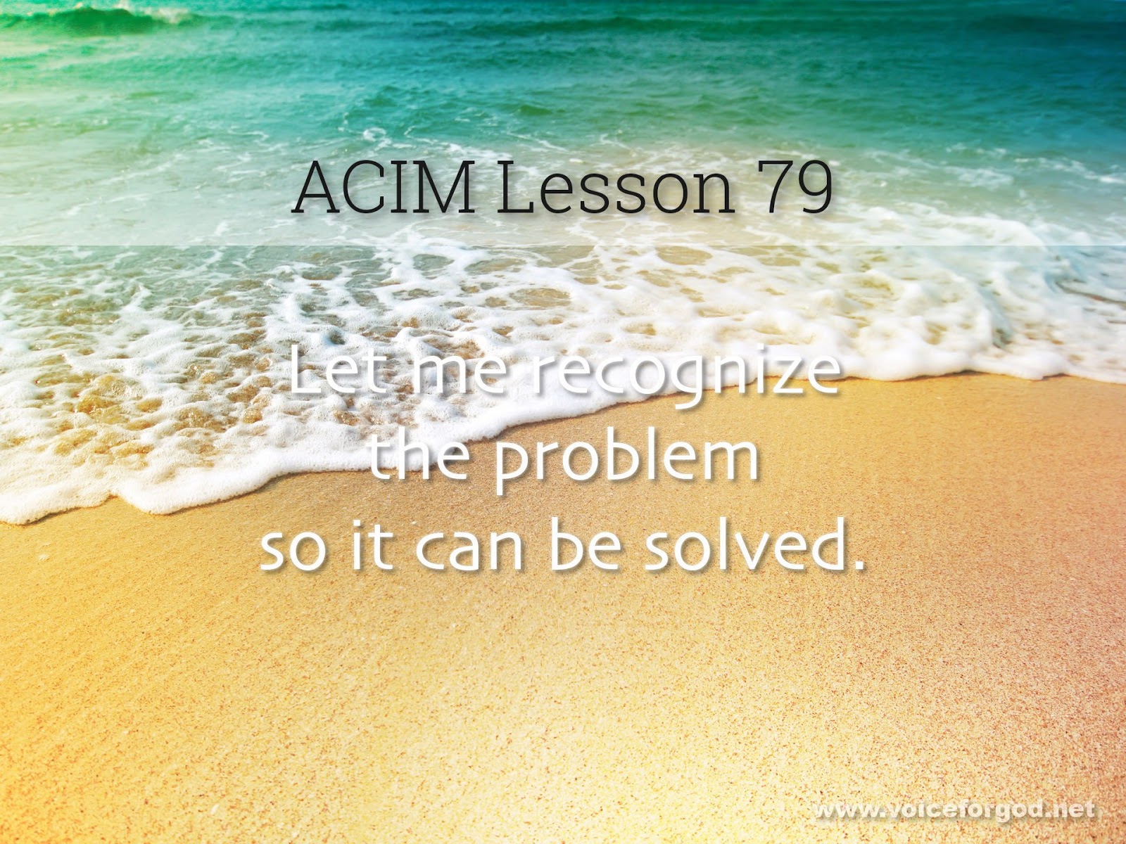 Miracle life acim workbook lesson 79
