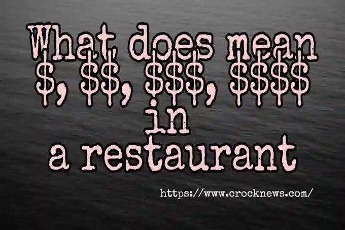 What is meaning of doller symbol in restaurany