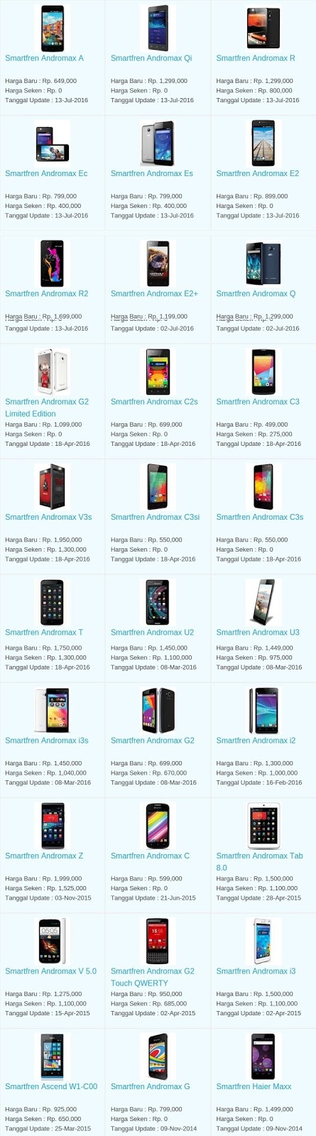 Harga Hp Terbaru Smartfren Agustus 2016 Harga Hp Terbaru Smartfren Agustus 2016