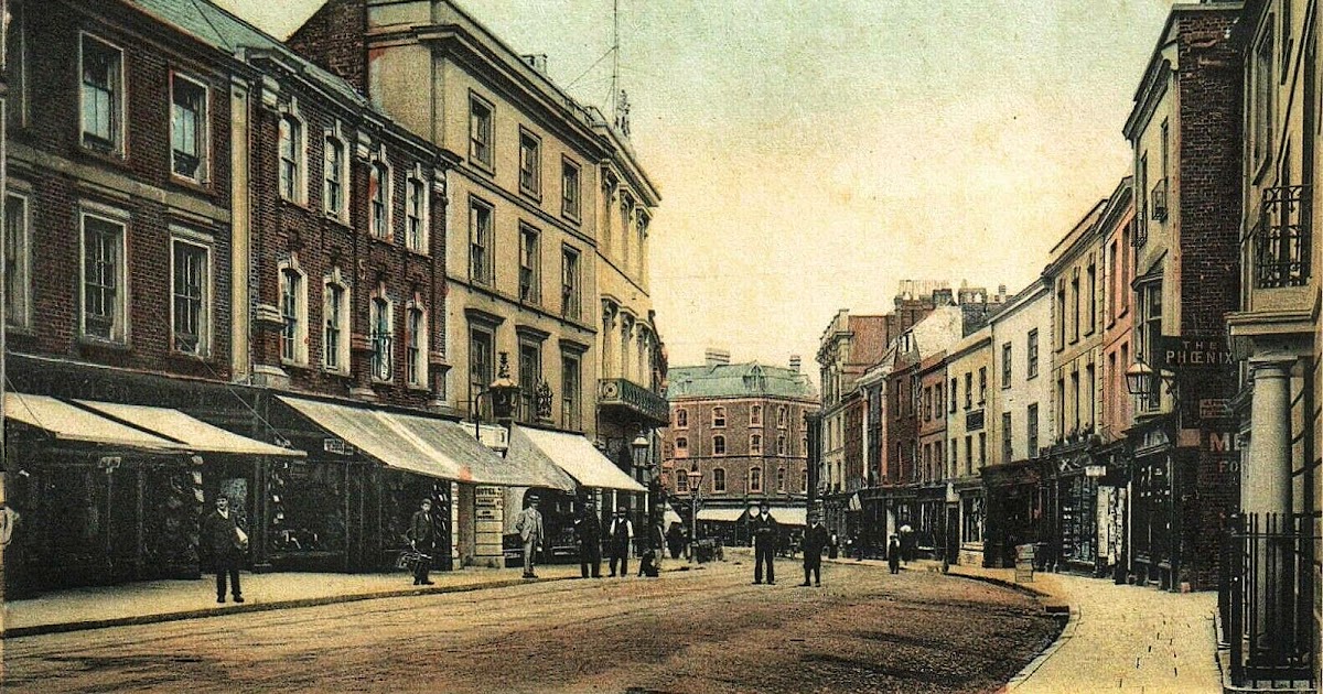 Tiverton History Postcard of Fore Street Looking East c.1906
