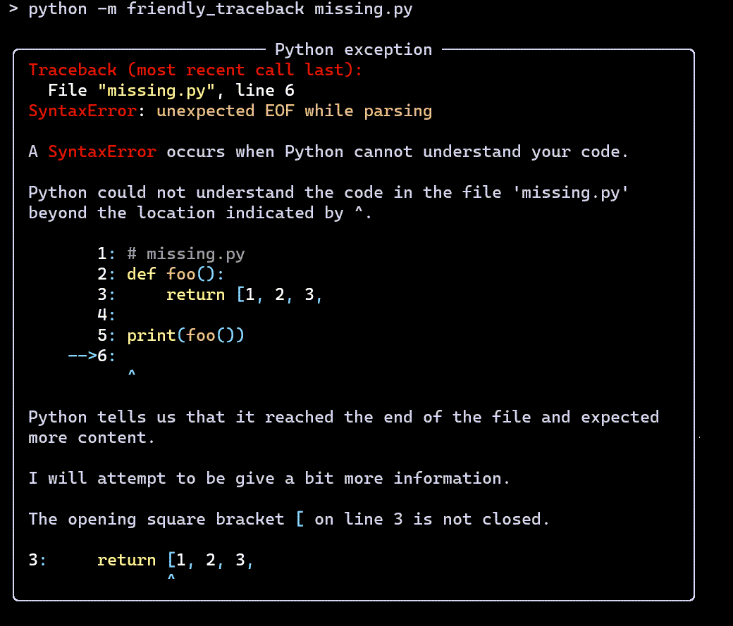 Only Python: Friendly-traceback: testing with Real Python