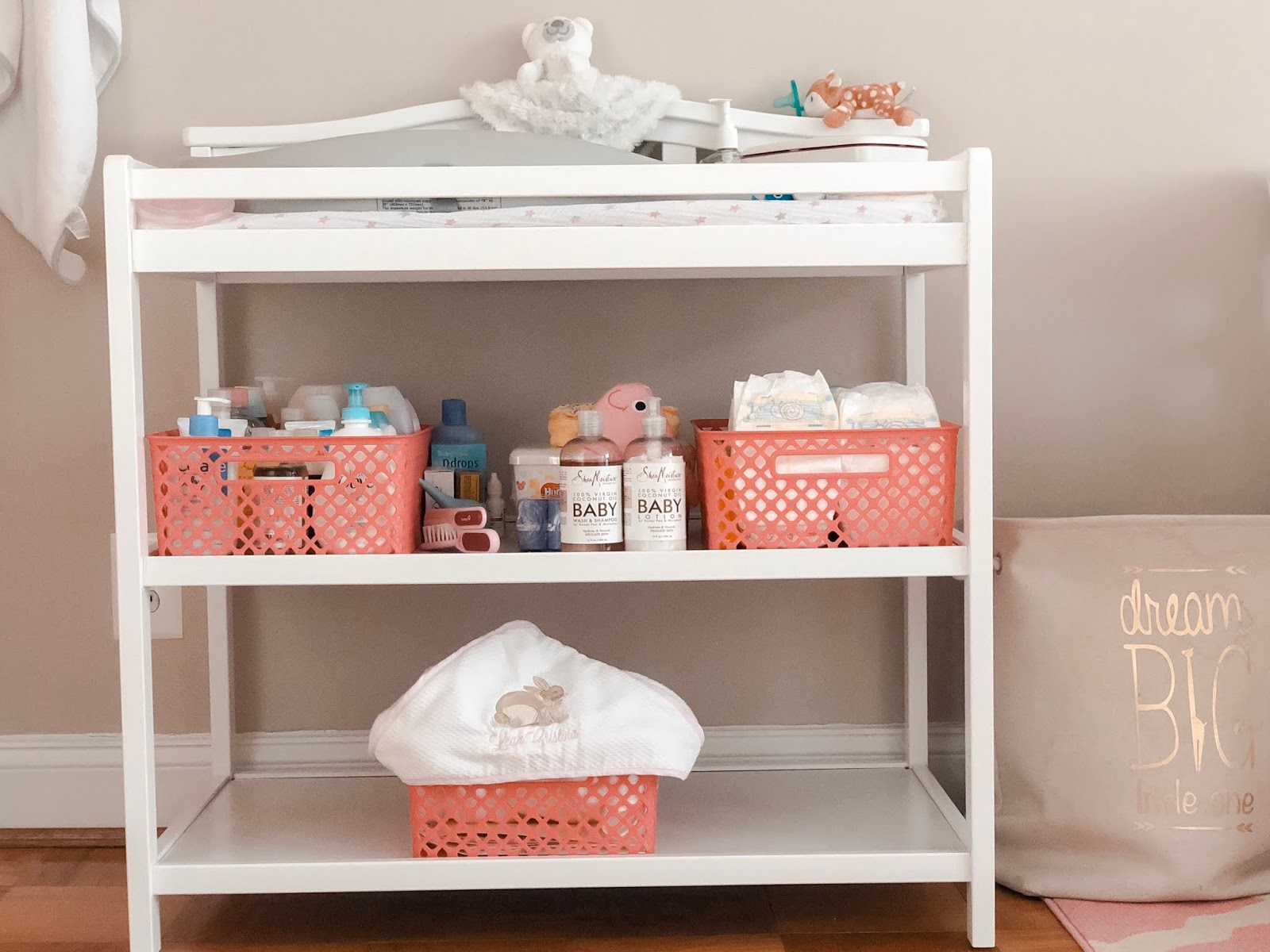 baby girl changing table