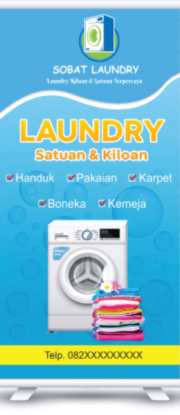 Desain Banner Laundry Kiloan Format Cdr Gratis Sobat Tutorial