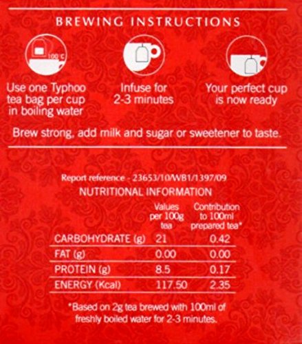 Get Typhoo Classic Assam Tea, 100 Tea Bags @110 on Amazon