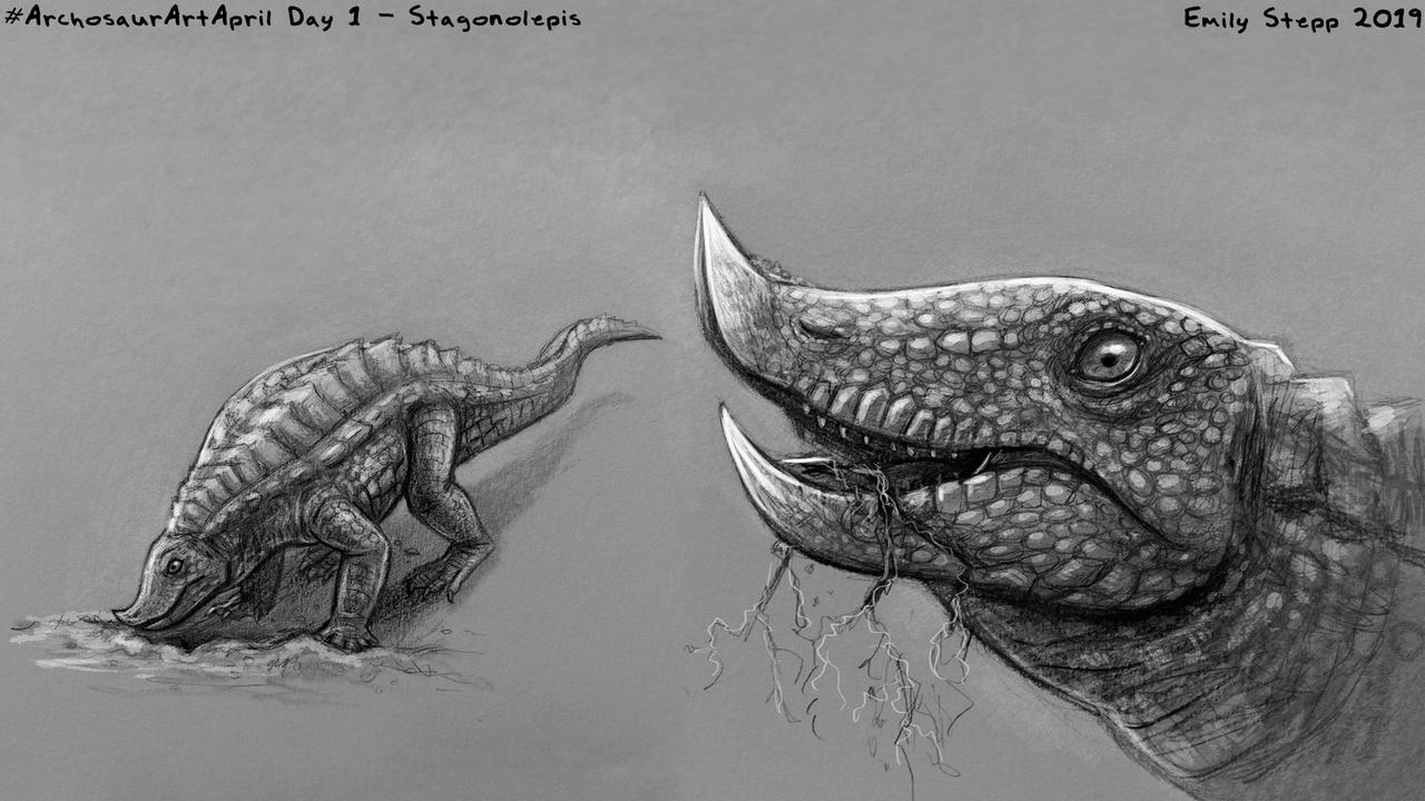 Крокодил свинья. Aetosauria. Этозавр. Стагонолепис.