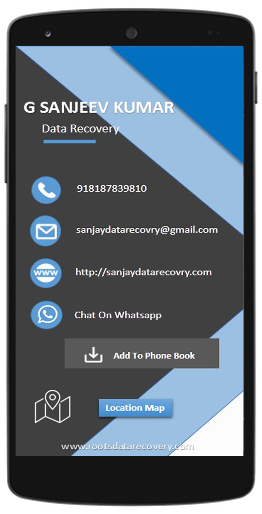 Blue Color Digital V Card