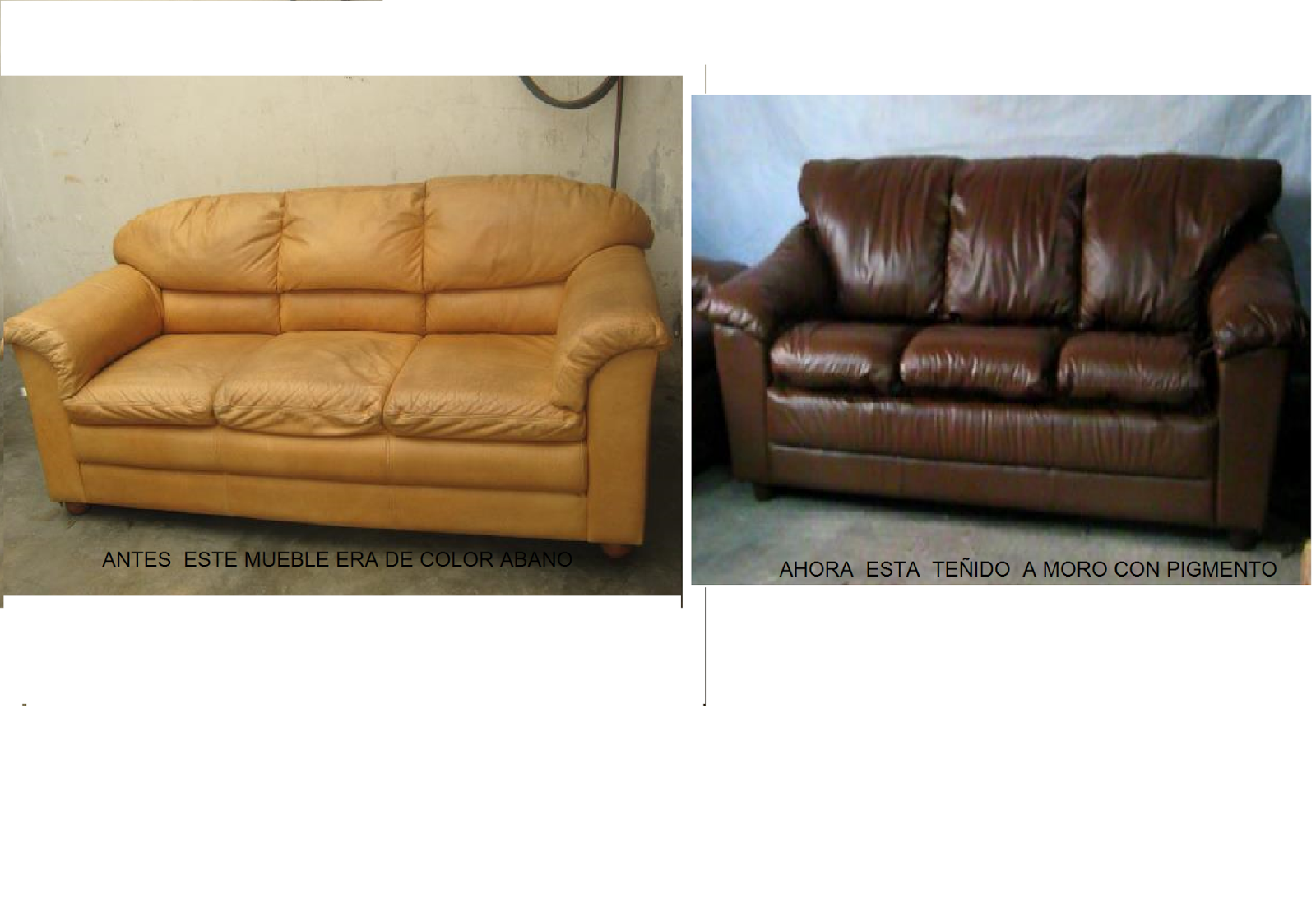 tapiceria y teñidos en muebles de cuero