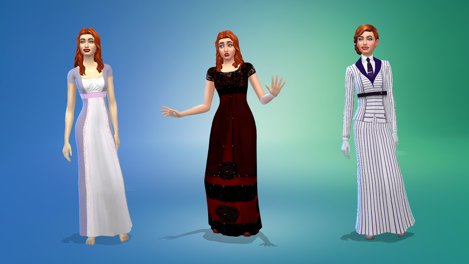 SR's Deep Thoughts Titanic Jump Dress for The Sims 4 by SR