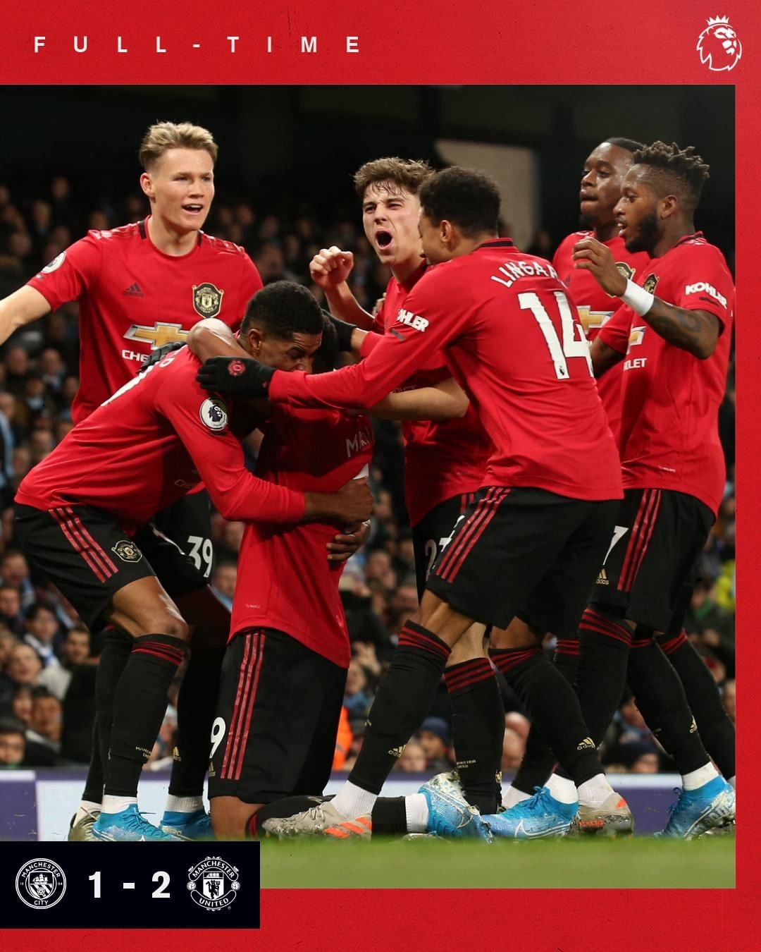 Manchester United beat Manchester City 21 in Manchester Derby