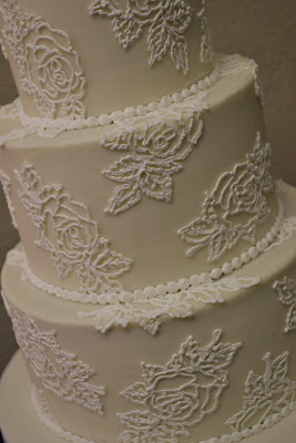 Sweet Cakes by Rebecca - Hand piped buttercream rose wedding cake