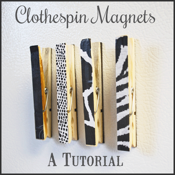 Tangled Threads by Jen: Clothespin Magnets tutorial