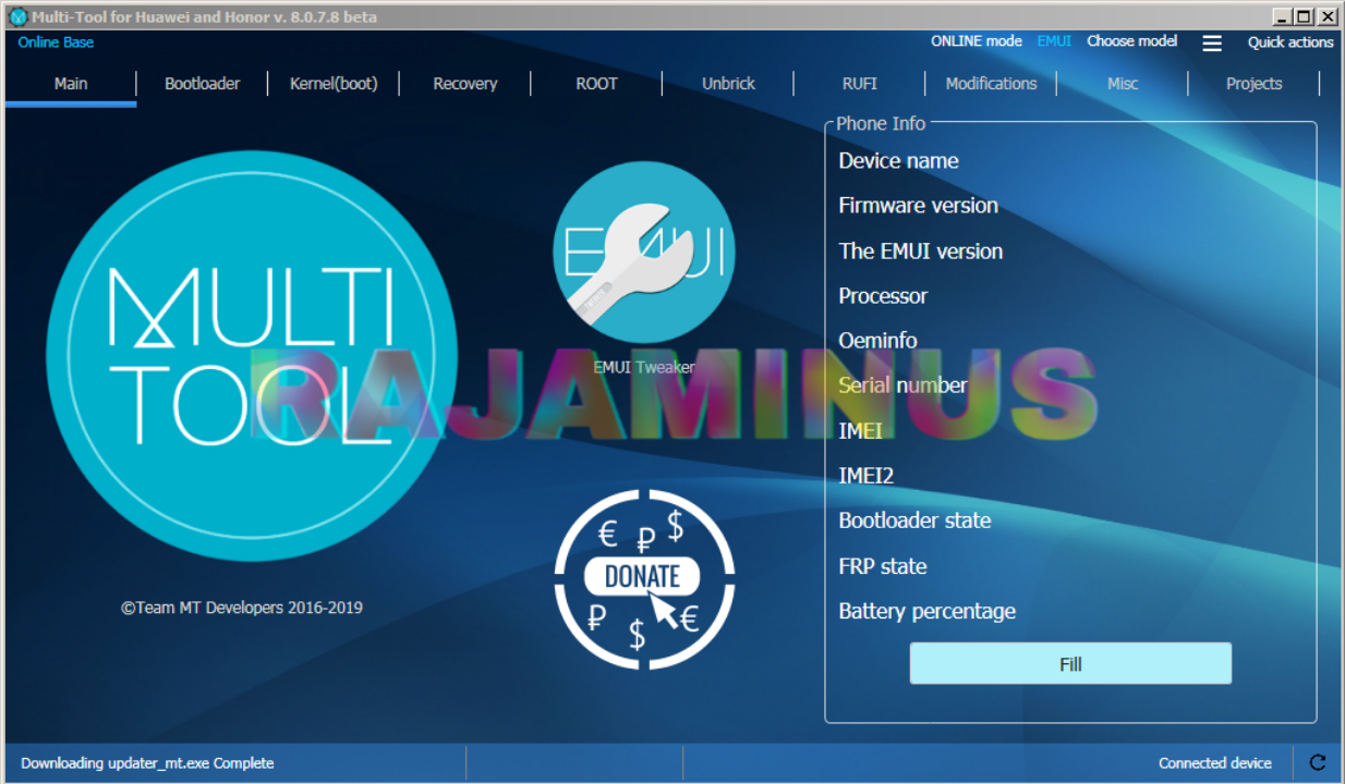 HUAWEI MULTI TOOL V8.0.7.8 RAJAMINUS