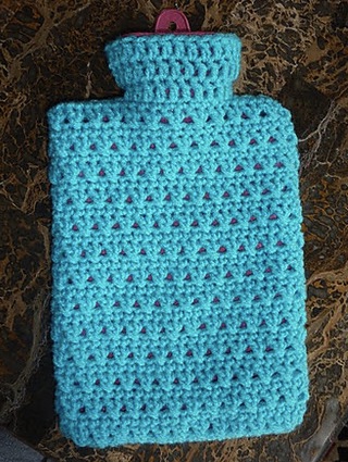 Red Heart Hot Water Bottle Cover Pattern