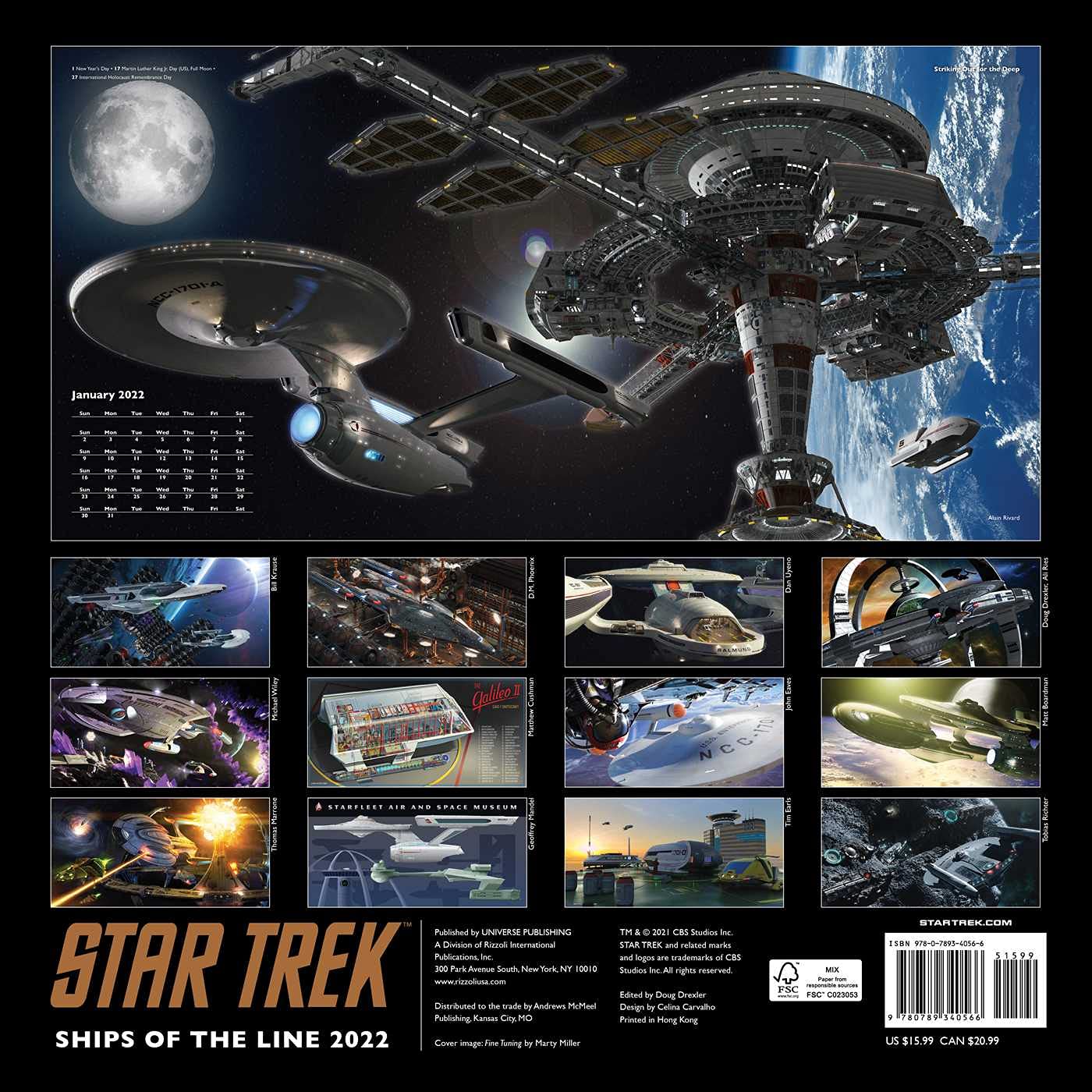 The Trek Collective New backcover previews for the 2022 Star Trek