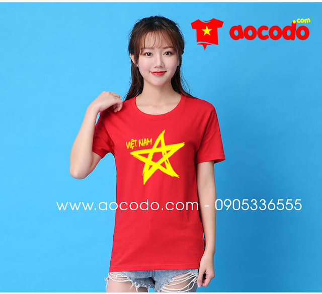 Áo phông cờ đỏ sao vàng đồng phục quận Phú Nhuận