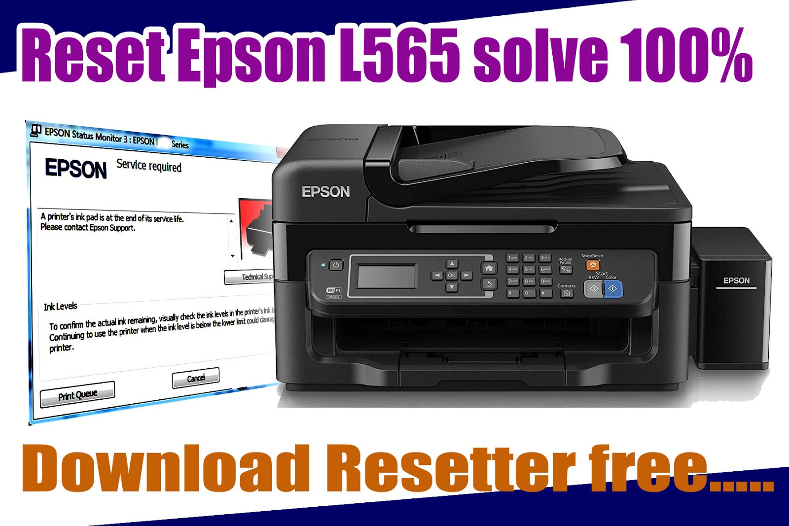 Reset Epson L565 100% 